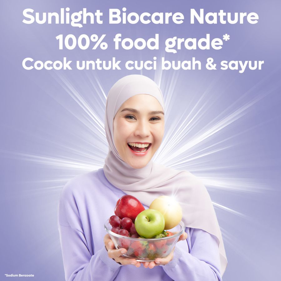 Sunlight Biocare Nature Bluberries Cairan Pencuci Piring Pouch 870gram