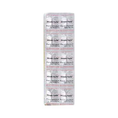 Mirasic Forte Paracetamol 650 mg Obat Pereda Nyeri dan Demam Strip