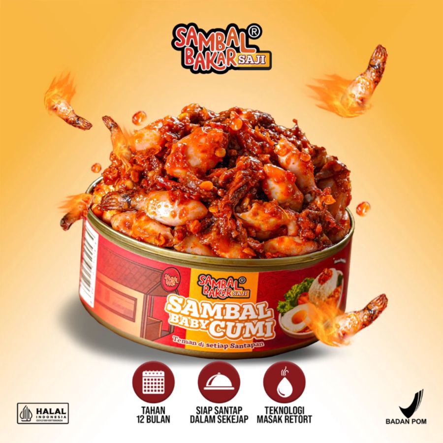 Sambal Bakar Saji Sambal Baby Cumi 140gram