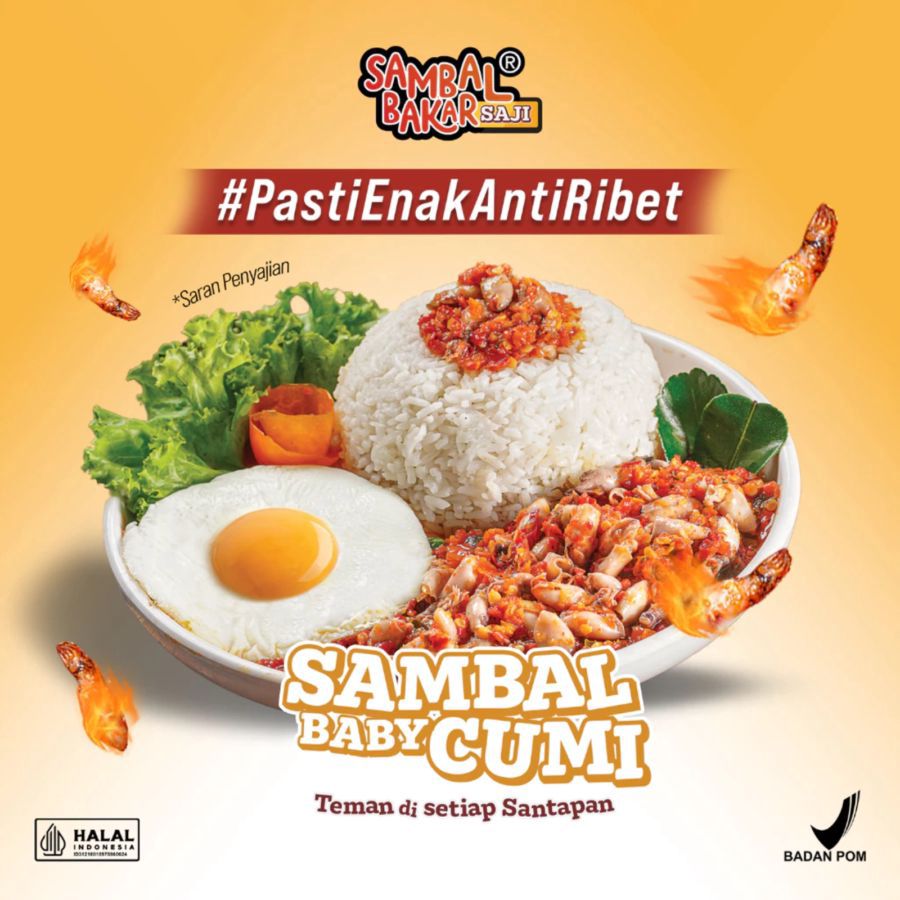 Sambal Bakar Saji Sambal Baby Cumi 140gram