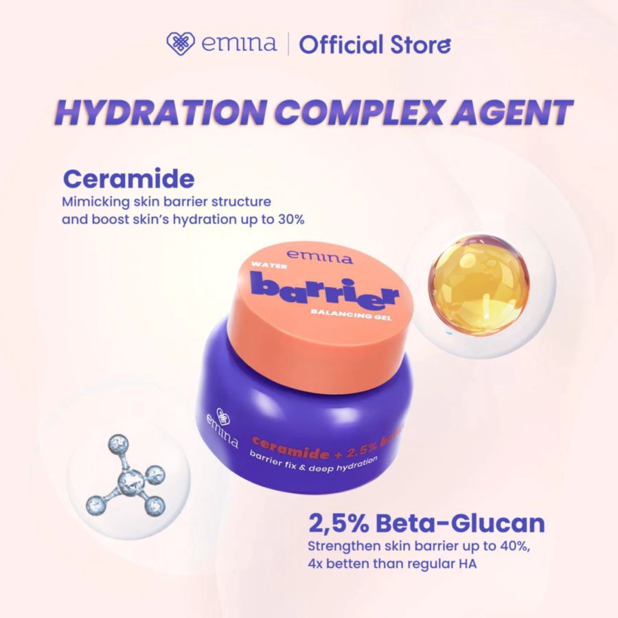 Emina Water Barrier Balancing Gel Pelembab Wajah 30gram