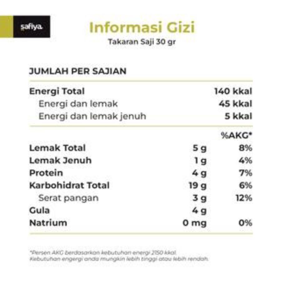 Safiya Muesli Fruit & Seed Cereal Sehat 1kg