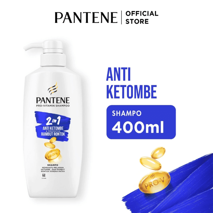 Pantene Pro-V 2in1 Anti Ketombe & Perawatan Rambut Rontok Shampoo 3 bottles x 400 ml