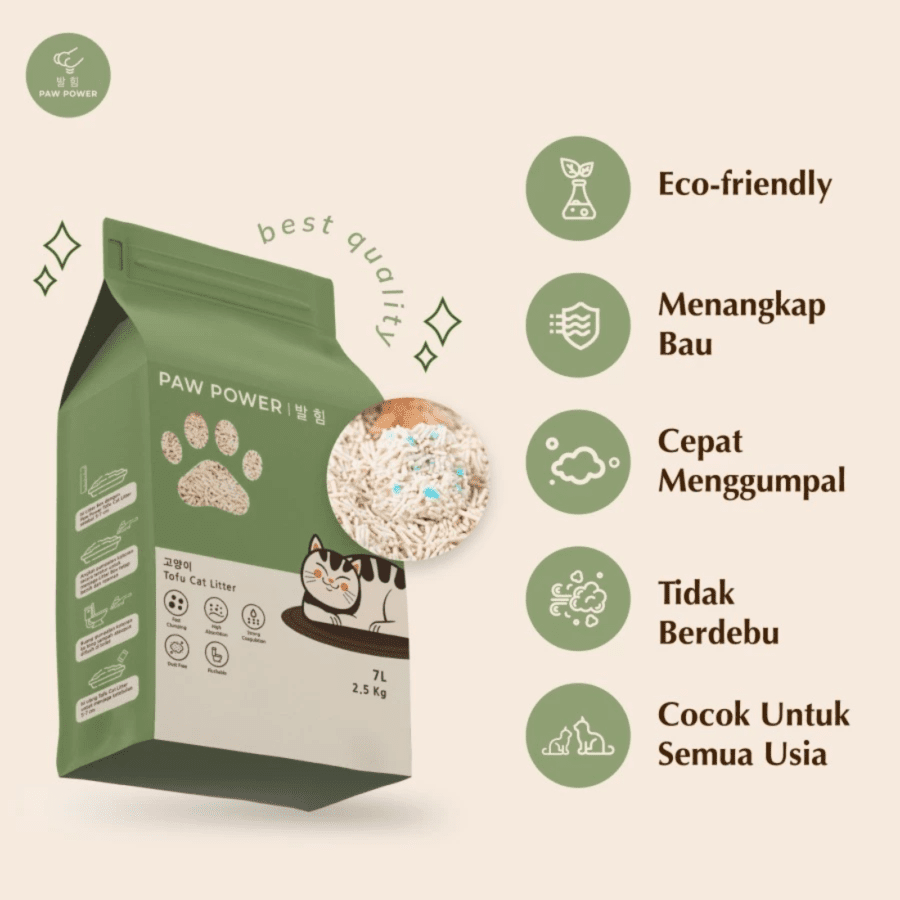 Paw Power Charcoal Tofu Pasir Kucing 1pack