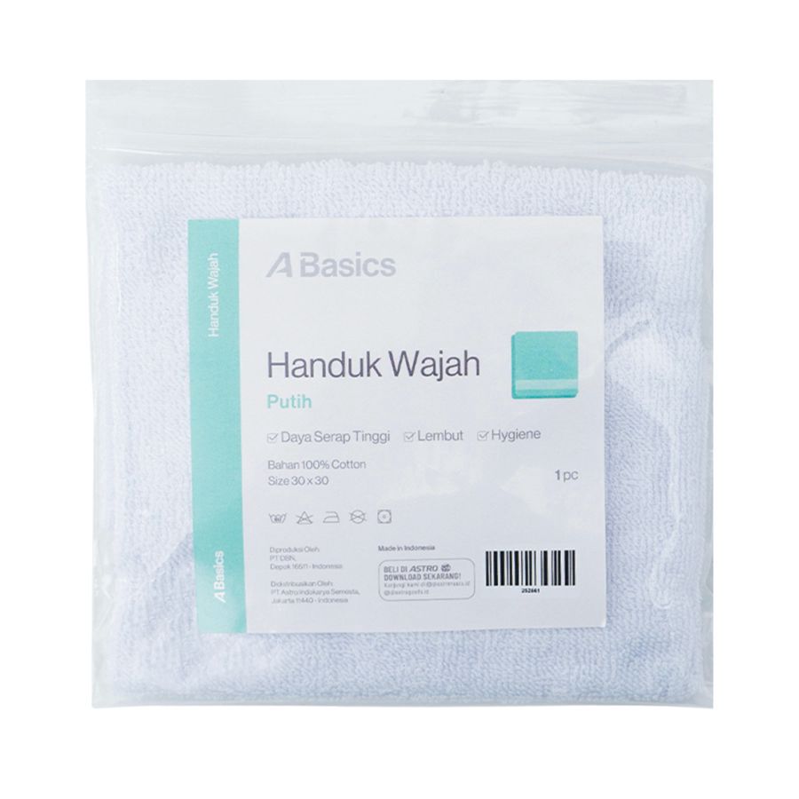 Handuk Wajah 30 x 30cm A Basics 1pcs
