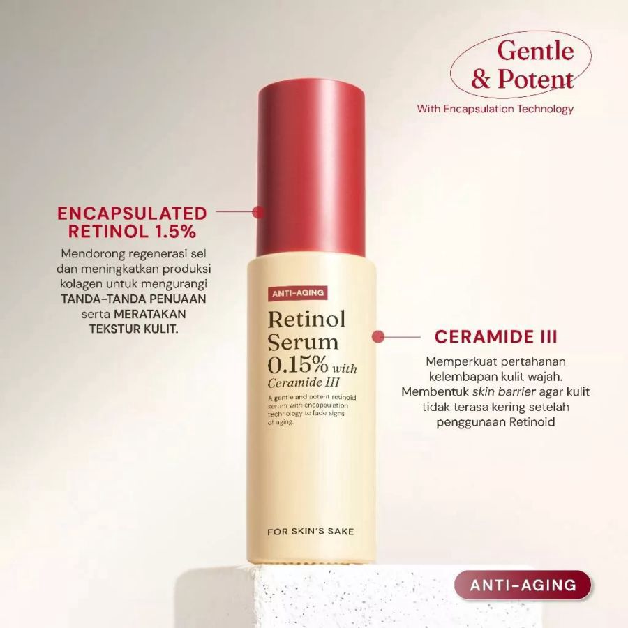 For Skin's Sake Retinol Serum 0,15% with Ceramide III 30ml