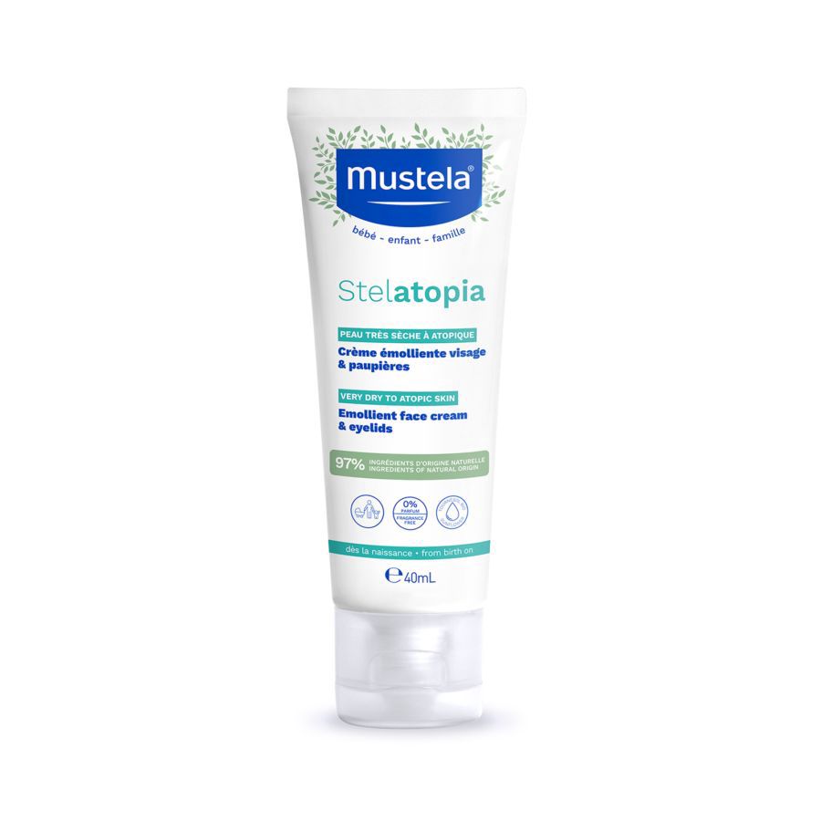 Mustela Stelatopia Baby Emollient Face Cream & Eyelids Perawatan Bayi 1pcs