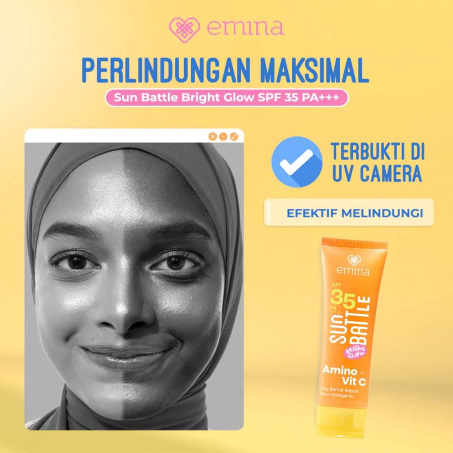 Emina Sun Battle Bright Glow Sunscreen SPF 35 PA+++ 50ml