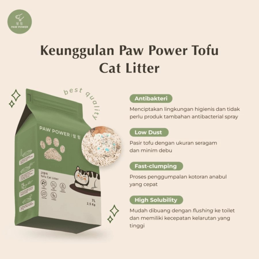 Paw Power Peach Tofu Cat Litter 1pack