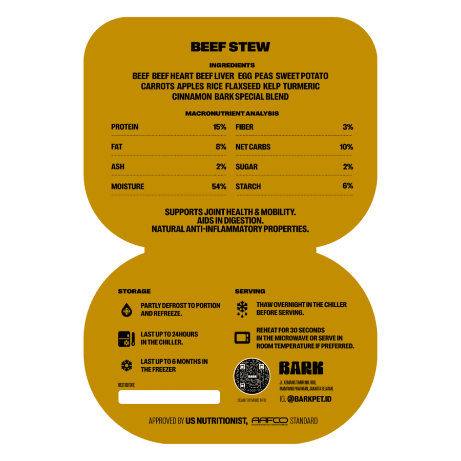 BARK Beef Stew Makanan Anjing Basah 100gram