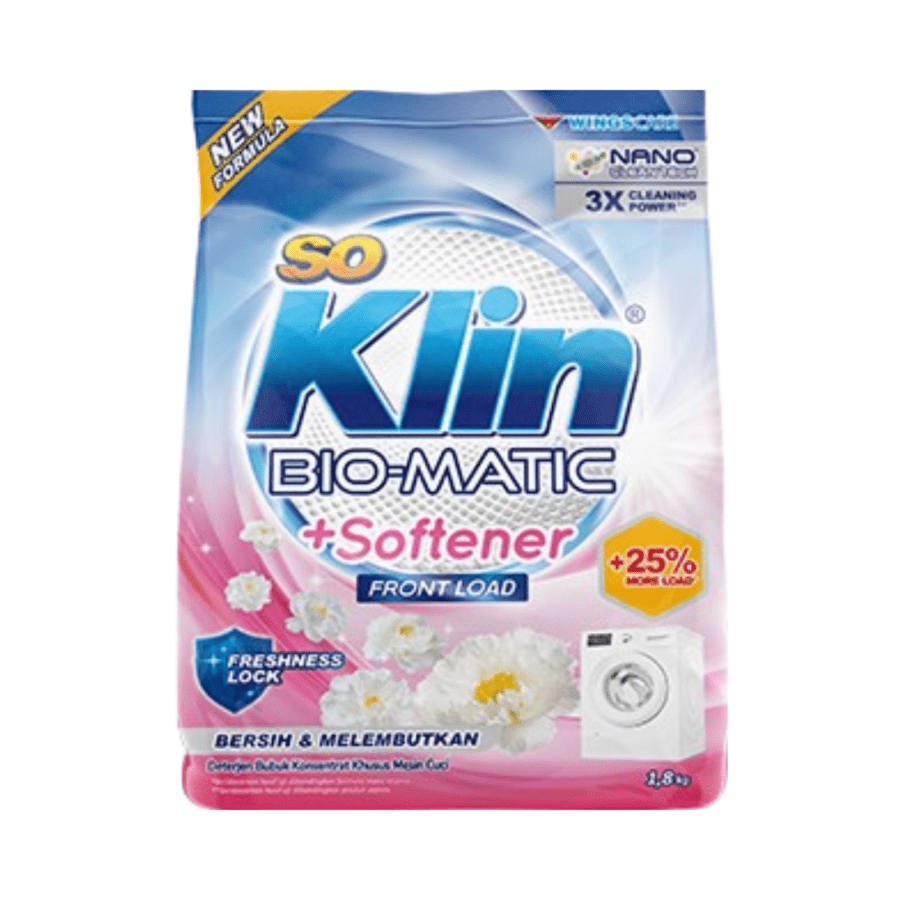 SoKlin Bio Matic Plus Softener Front Load Deterjen Bubuk 1800gram