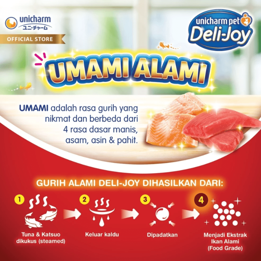 Deli Joy Creamy Tuna Snack Kucing 4 sticks x 14 gram 4sticks