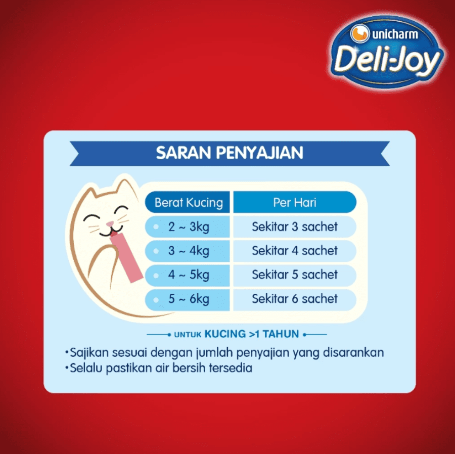 Deli Joy Creamy Tuna Snack Kucing 4 sticks x 14 gram 4sticks