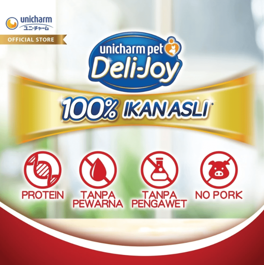 Deli Joy Creamy Tuna Snack Kucing 4 sticks x 14 gram 4sticks