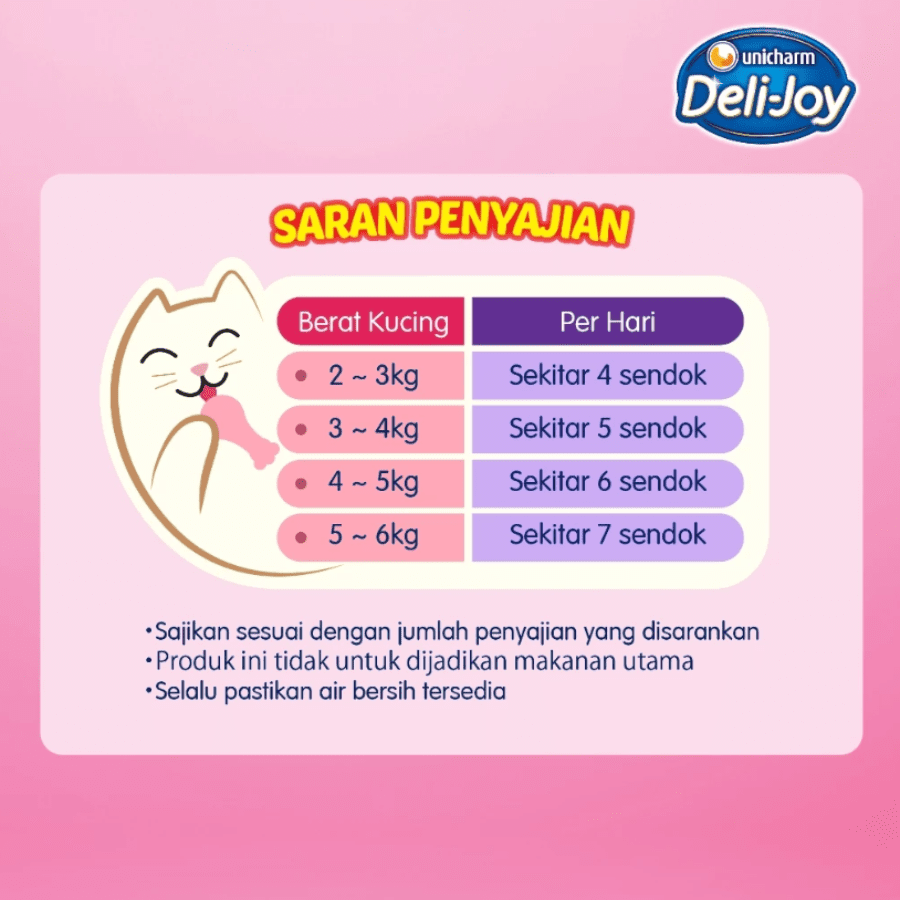 Deli Joy Sendok Tuna Salmon Snack Kucing 4 pcs x 10 gram 1pack