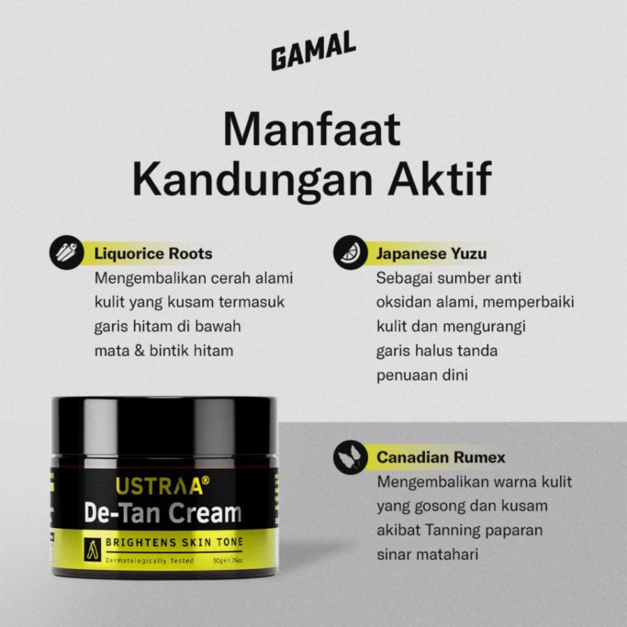 GAMAL Ustraa De-Tan Berighten Face Cream 50gram