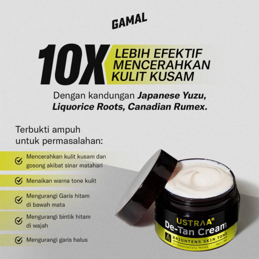 GAMAL Ustraa De-Tan Berighten Face Cream 50gram