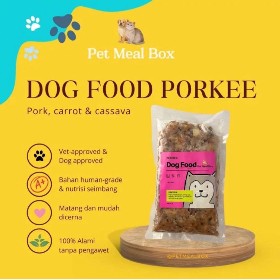 Pet Meal Box Porkee Makanan Anjing Basah 500gram 500gram