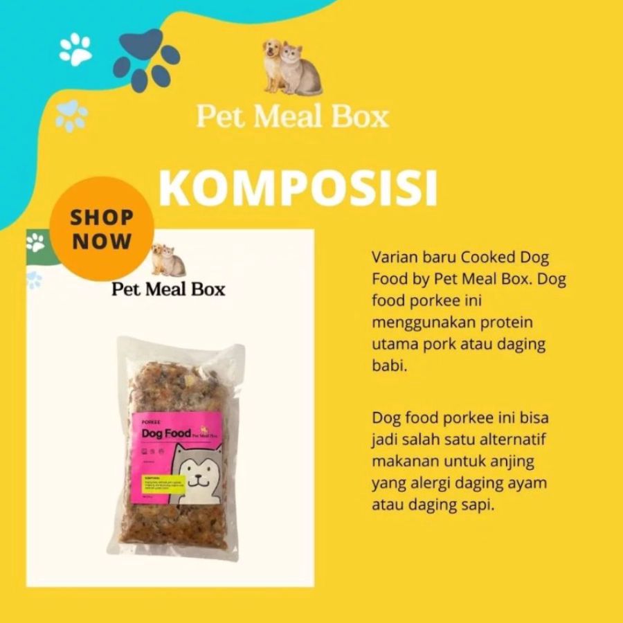 Pet Meal Box Porkee Makanan Anjing Basah 500gram 500gram