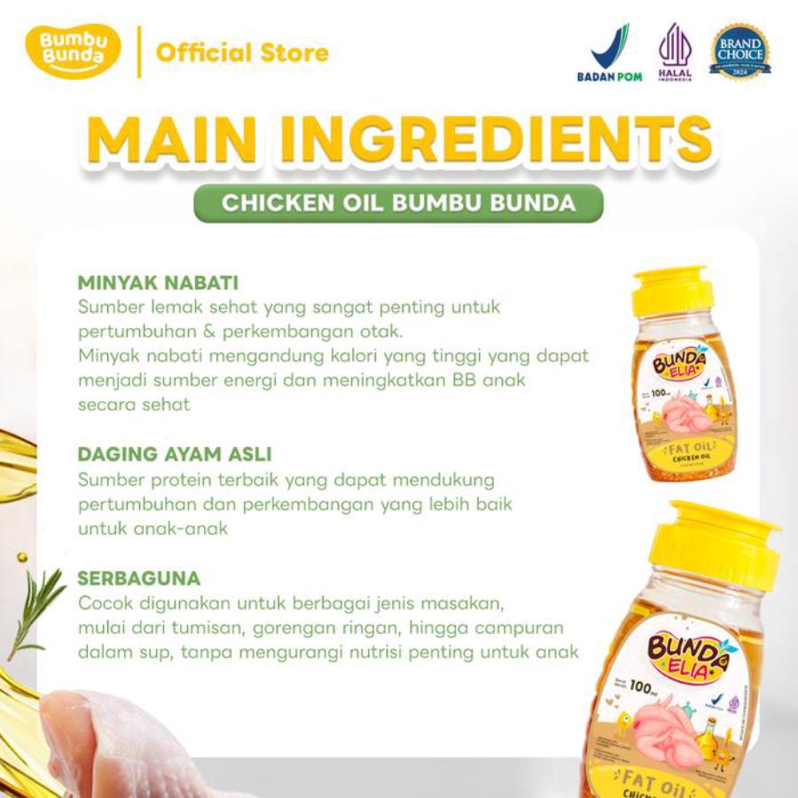 Bumbu Bunda Elia Chicken Fat Oil 100ml