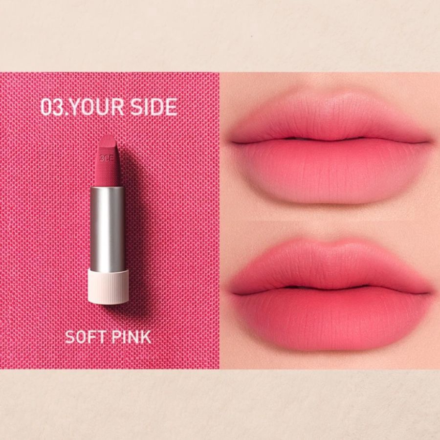 3CE Cashmere Hug Matte 03 Your Side Lipstick