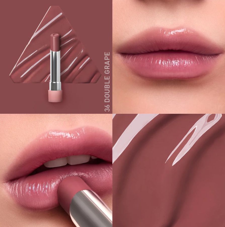 3CE Glazy Lip Glow 36 Double Grape Lipstik