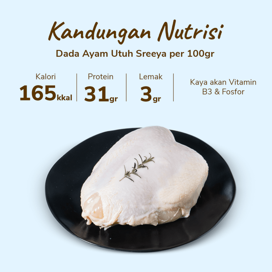 Dada Ayam Utuh Sreeya 450-550gram
