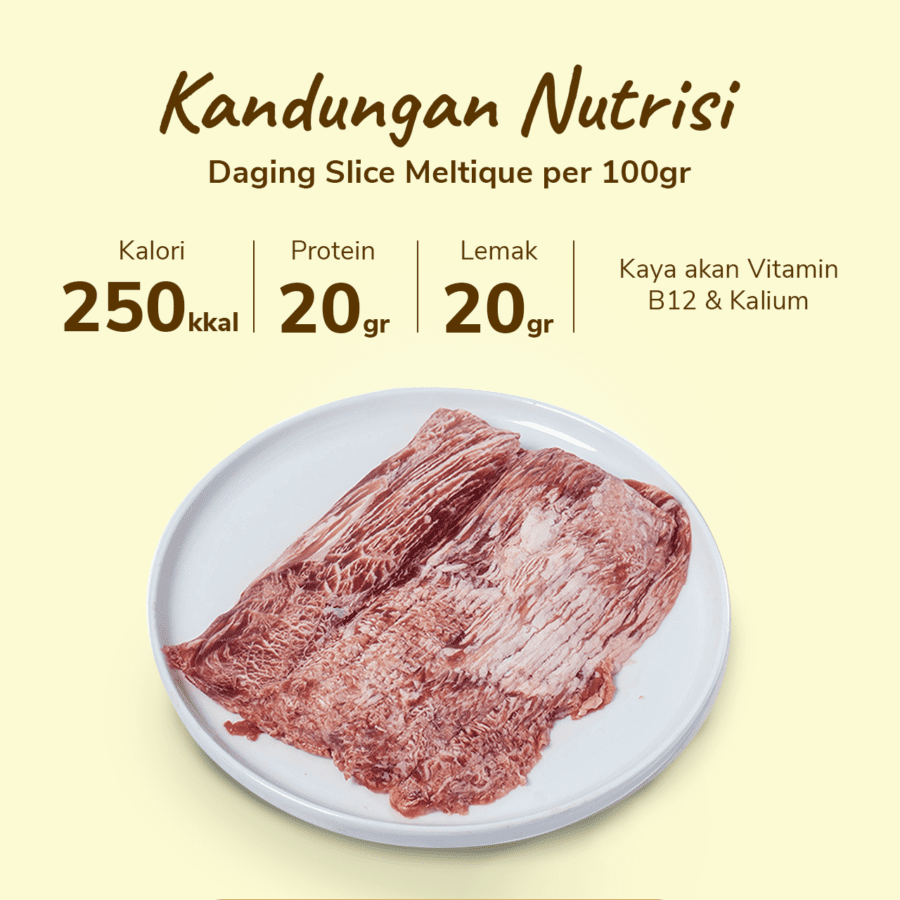 Daging Slice Meltique Import 250gram