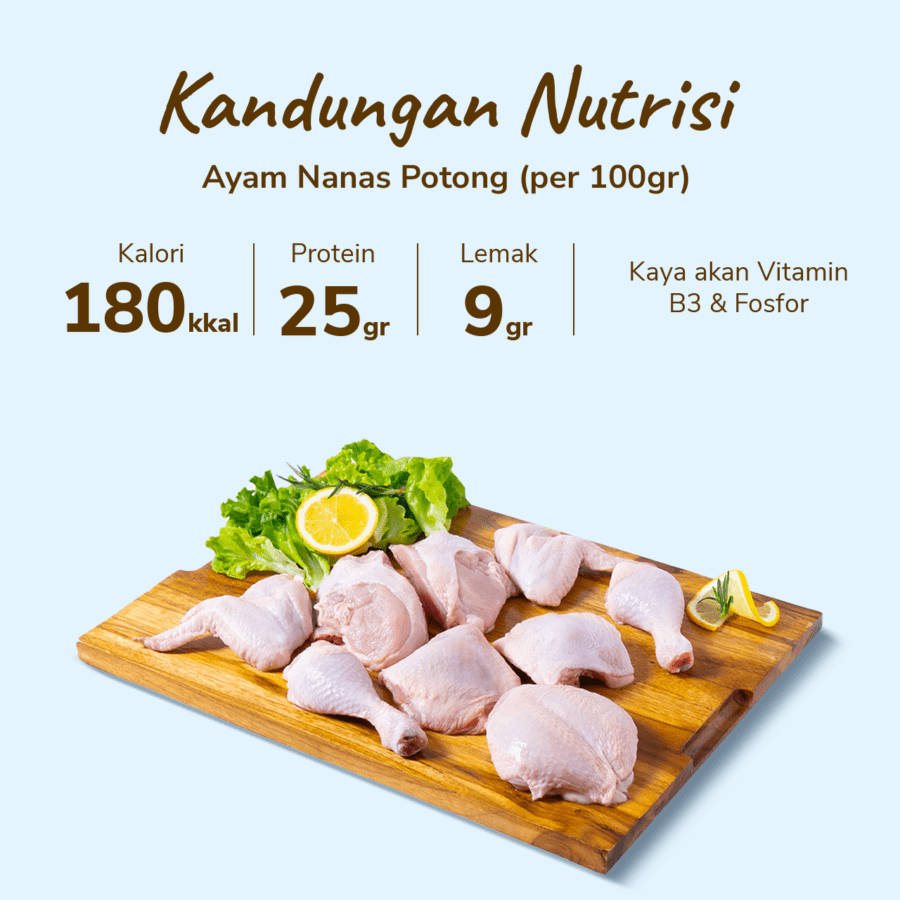 Ayam Nanas Potong 9 Sreeya 950gram