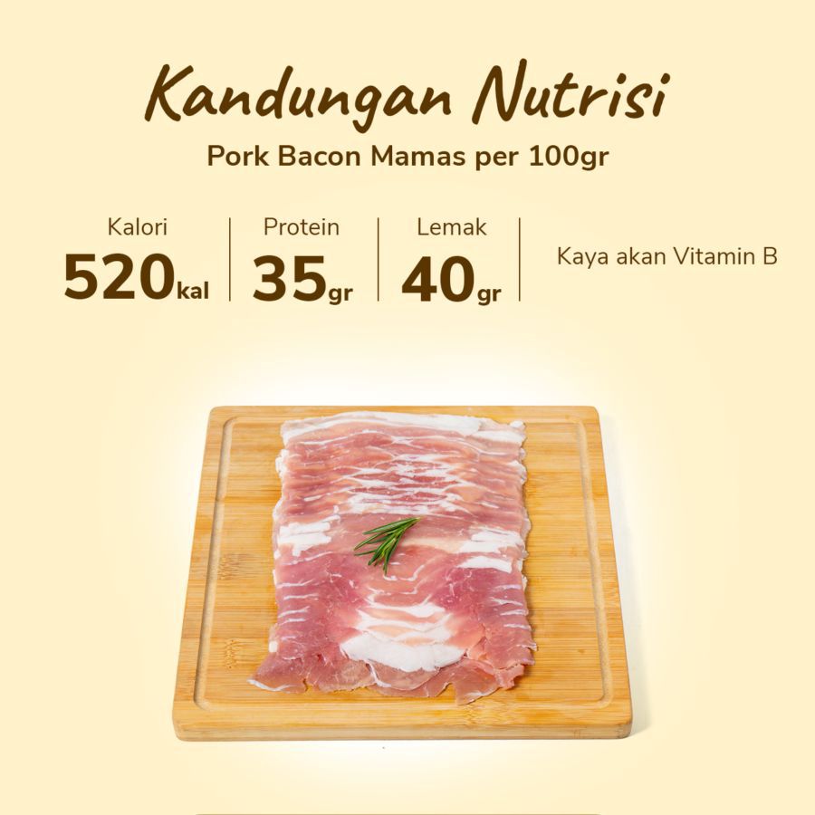 Pork Bacon Mamas 250gram