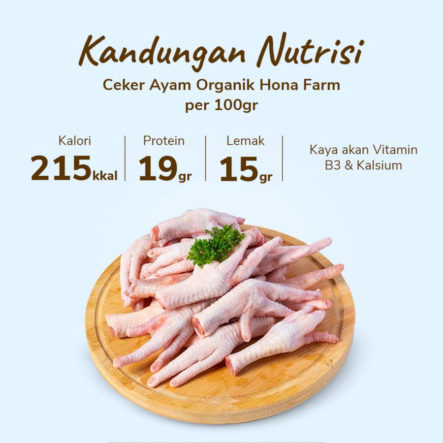 Ceker Ayam Organik Hona Farm 500gram