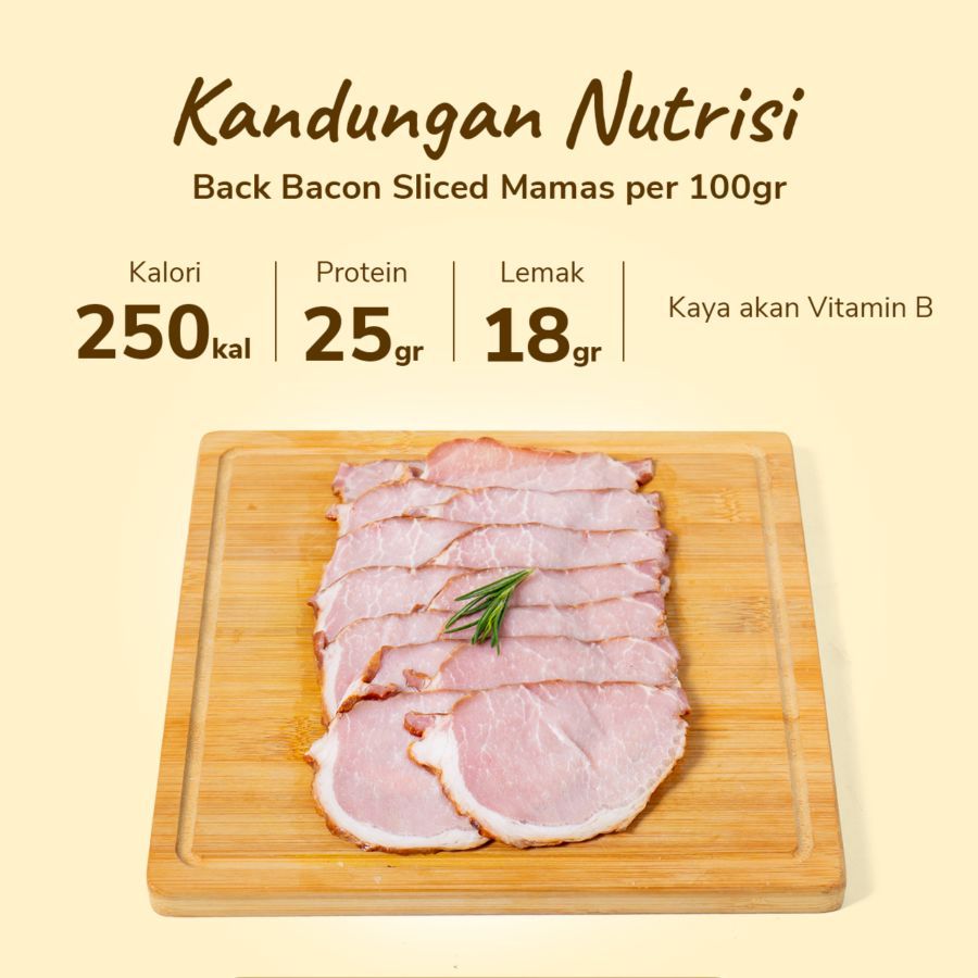Back Bacon Sliced Mamas 250gram