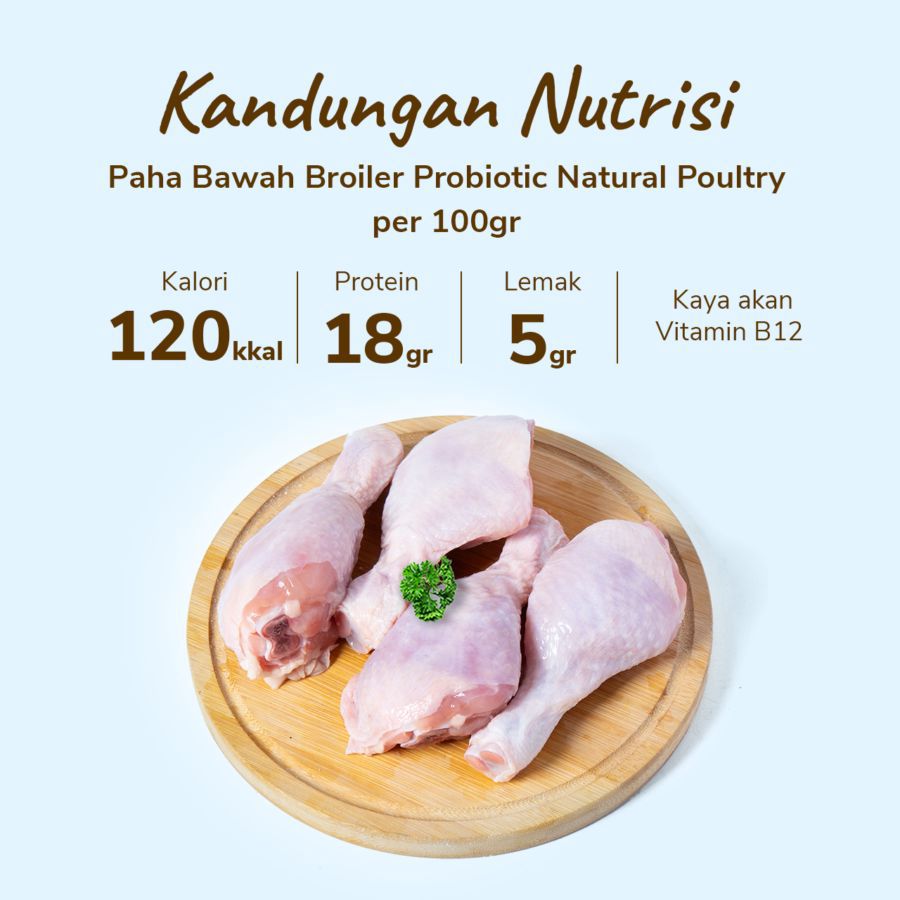 Paha Ayam Bawah Broiler Probiotic Natural Poultry 400gram