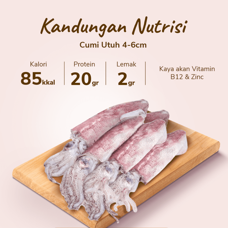 Cumi Utuh 4-6 cm Java Sea 200gram