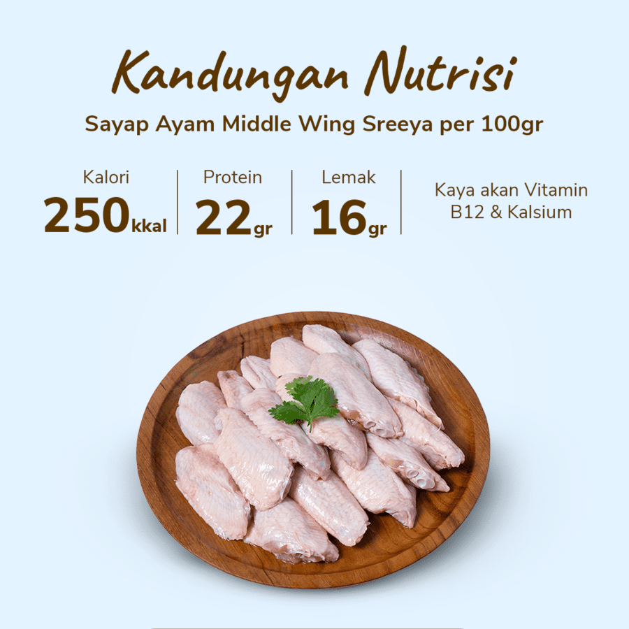Sayap Ayam Middle Wing Sreeya 500gram