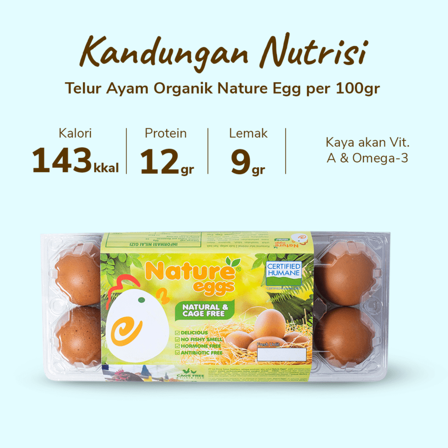 Nature Eggs Telur Ayam Organik Cage Free 10butir