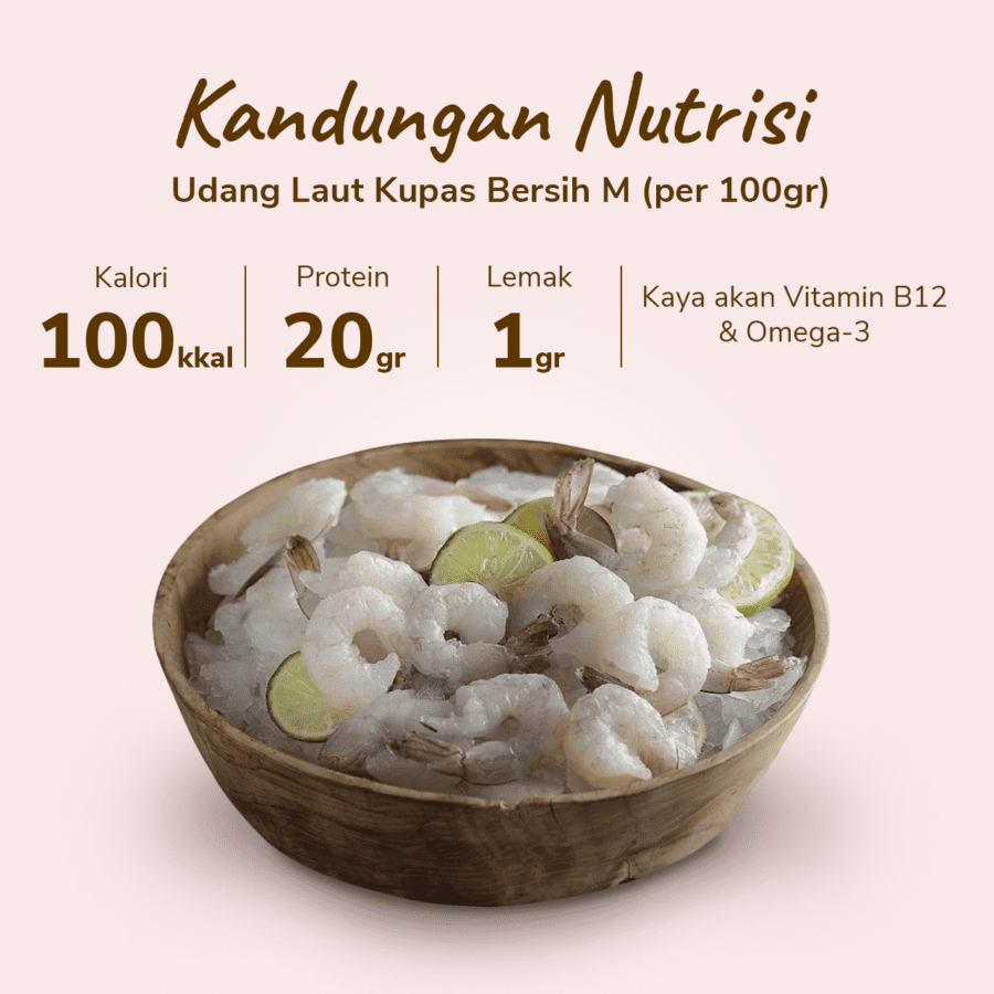 Udang Laut Kupas Bersih M Java Sea 200gram