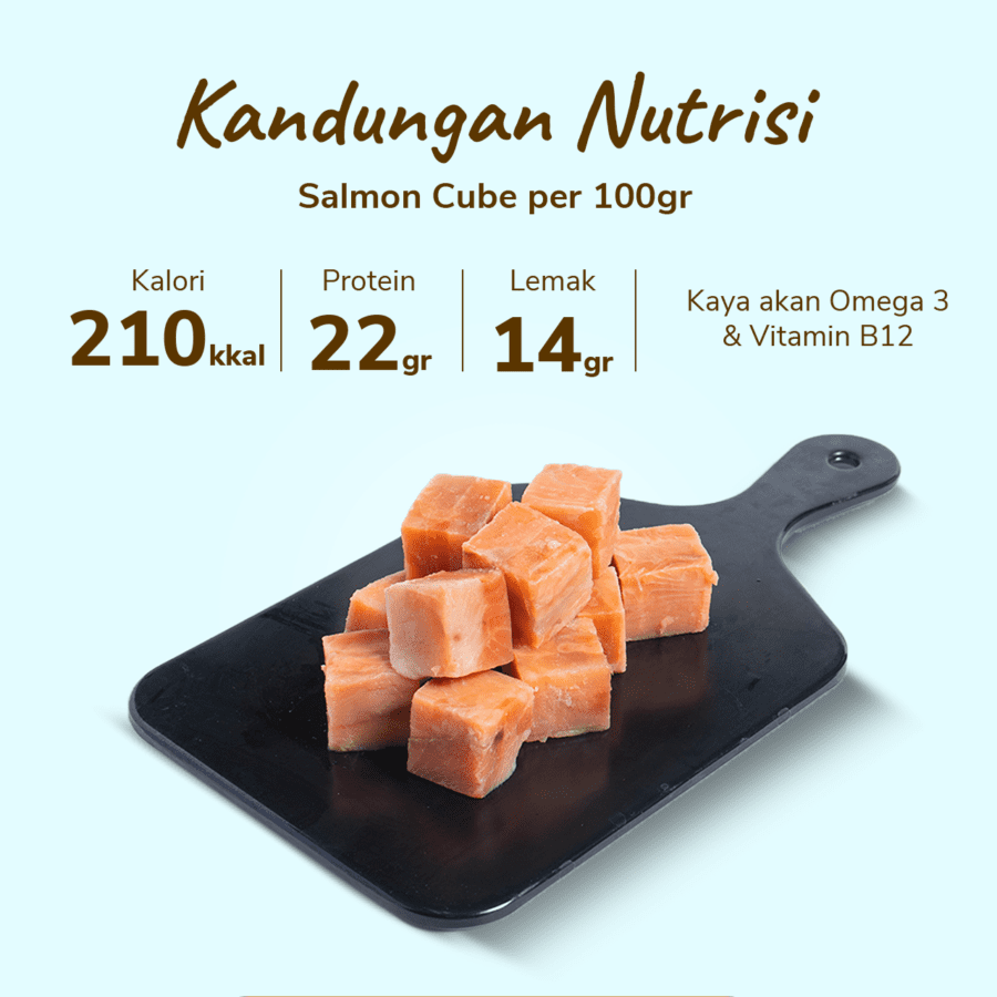 Salmon Cube Saikoro 250gram