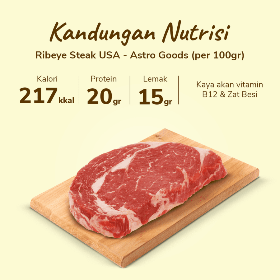 Ribeye Steak Import Astro Farm 500gram