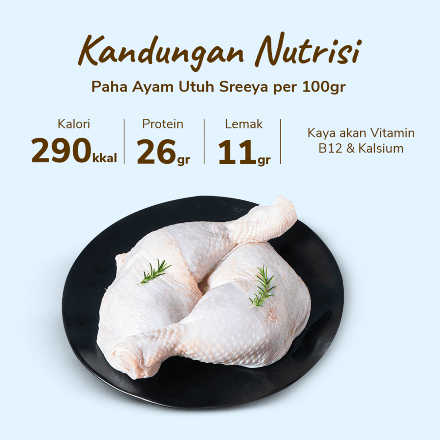 Paha Ayam Utuh Sreeya 450-550gram