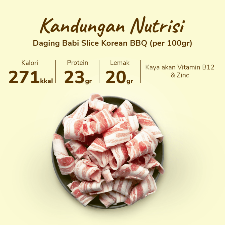 Daging Babi Slice Korean BBQ Pork Slice 500gram