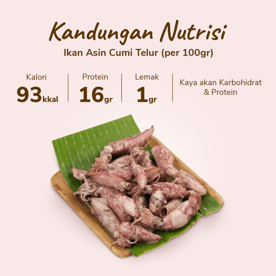 Cumi Asin Telur 100gram