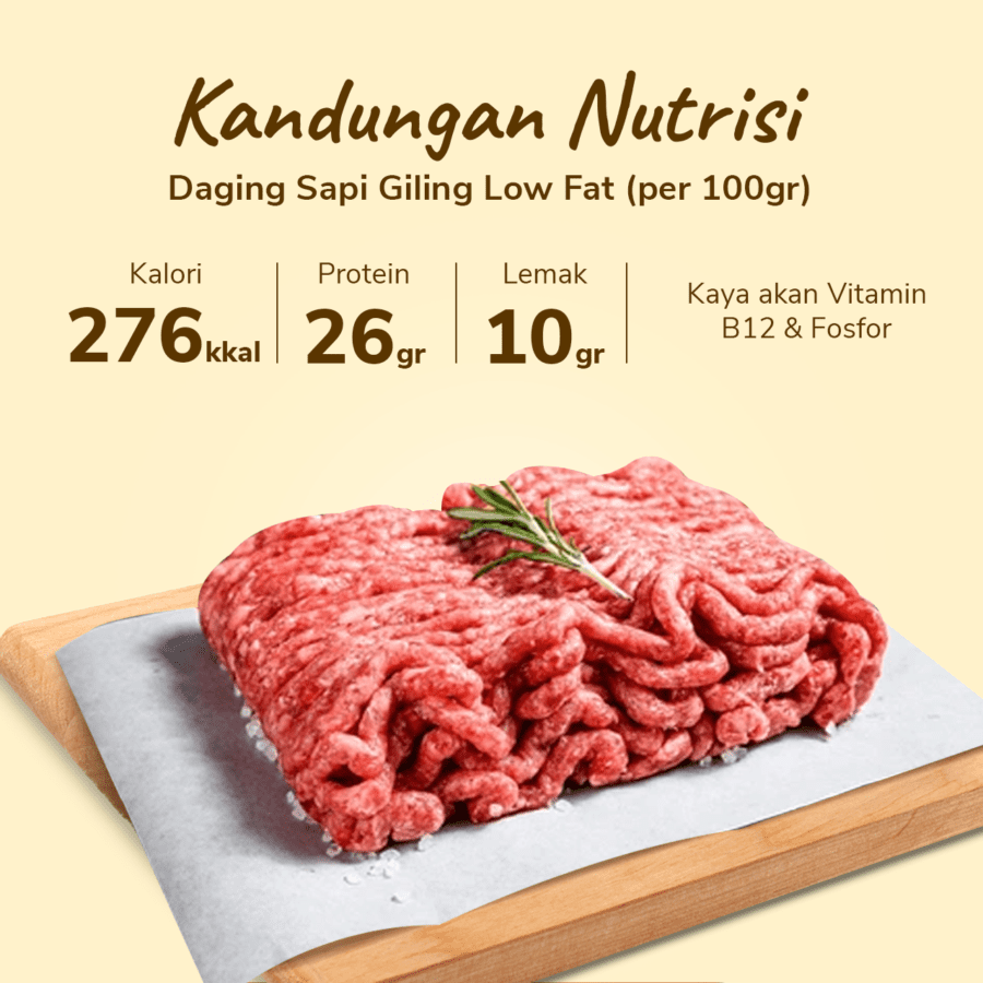 Daging Sapi Giling Low Fat Import 500gram