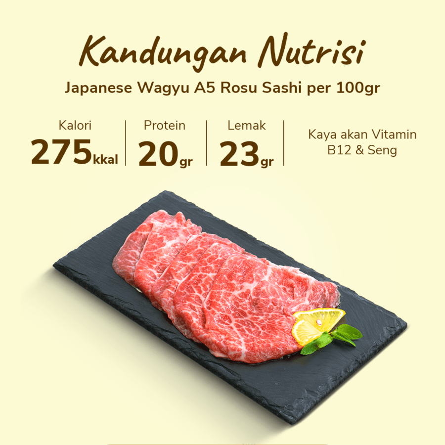 Japanese Wagyu A5 Rosu Sashi 100gram