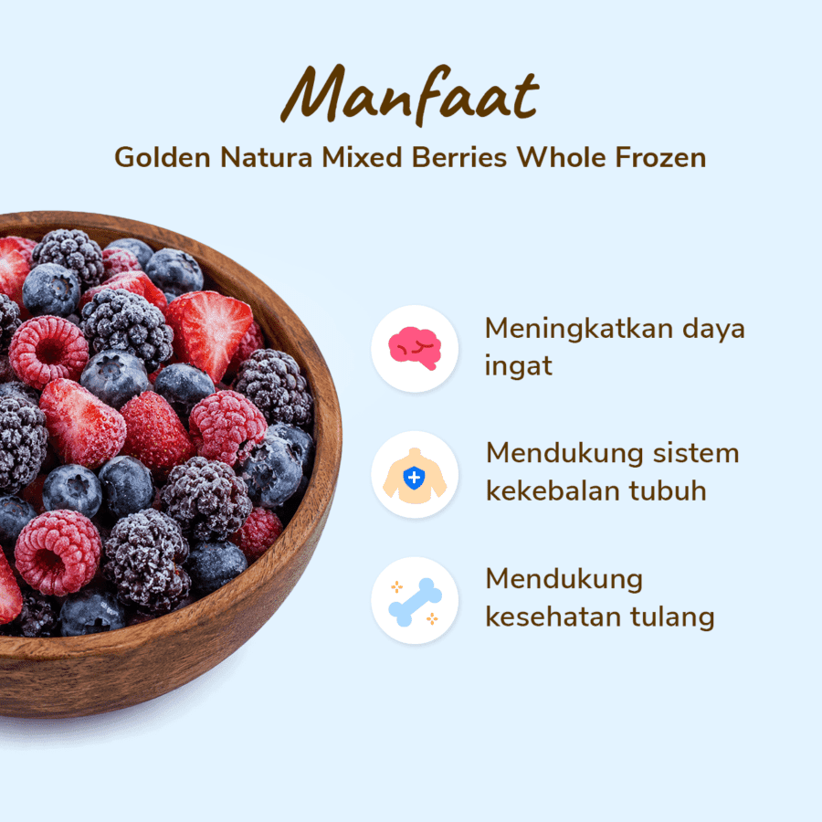 Golden Natura Mixed Berries Whole Frozen 450gram