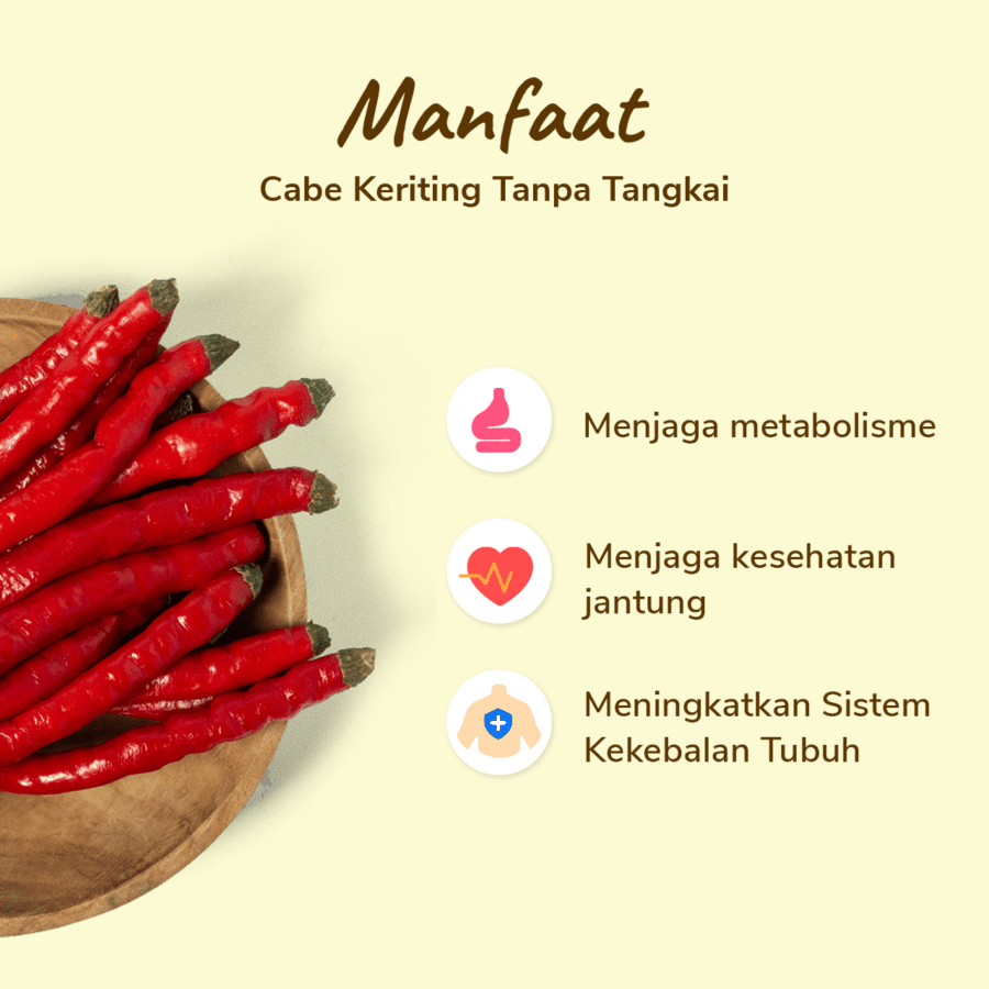 Cabe Merah Keriting Tanpa Tangkai Astro Farm 100gram