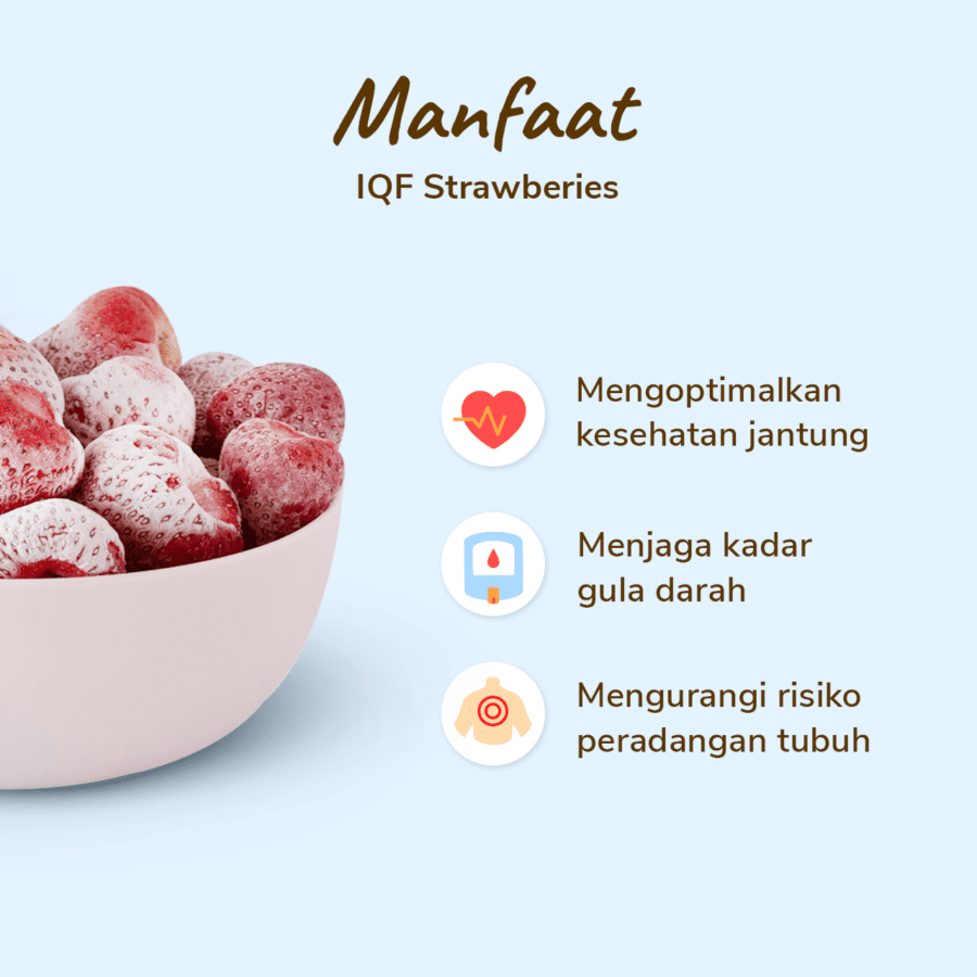 8 Fruitz Strawberry Frozen (IQF) 500gram