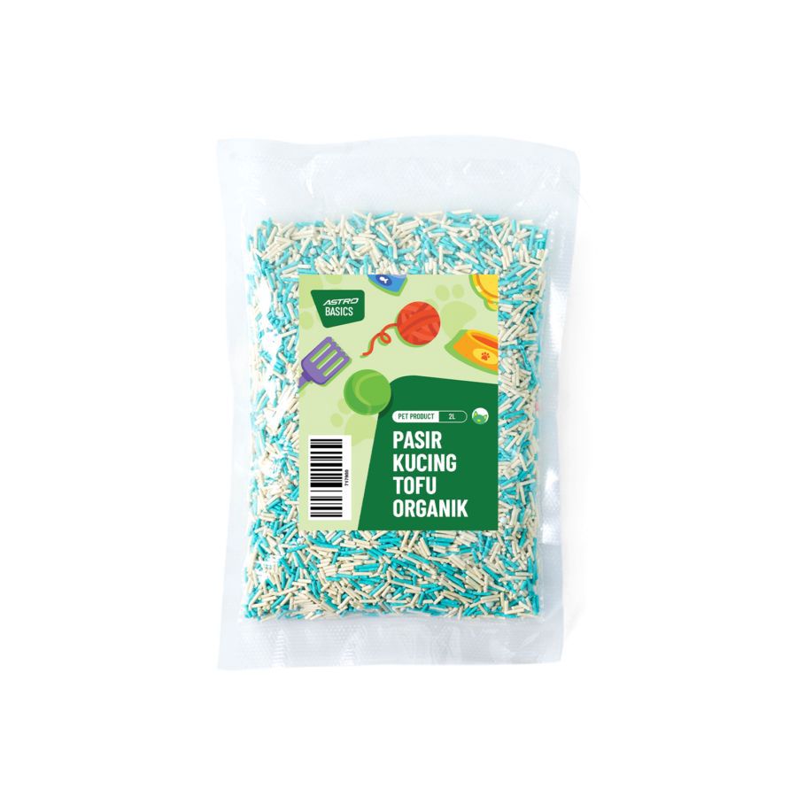 Pasir Kucing Tofu Organik Scented A Basics 2000ml