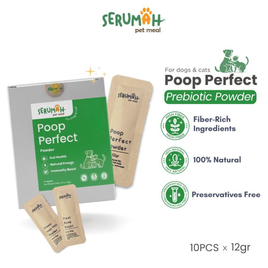 Serumah Poop Perfect Supplemen Pencernaan Untuk Anjing dan Kucing 10sachets