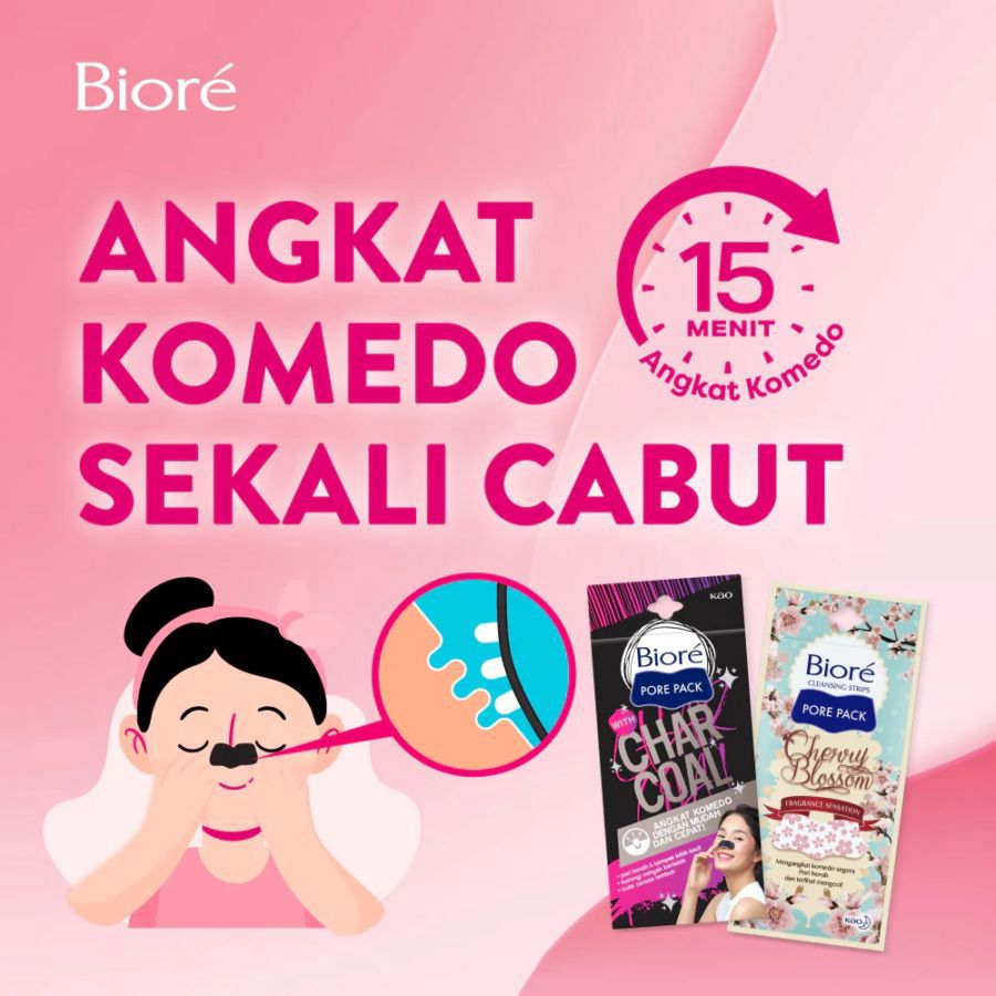 Biore Pore Pack Charcoal Pembersih Komedo 1pcs